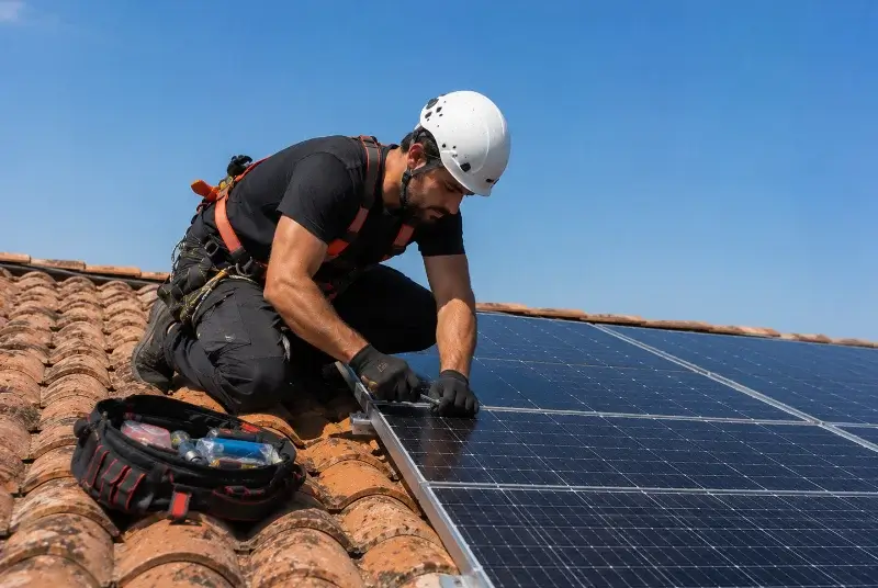 Maintenance et monitoring de panneaux solaires à Condeissiat